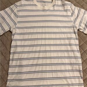 Levi's White Tee with Navy Stripes